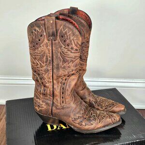 Dan Post Distressed Leather Western Boots Size: 9.5 M